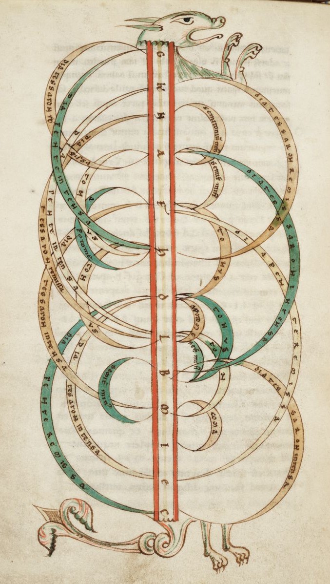 Detail from MSR-05, f. 43v, Alexander Turnbull Library in Wellington, New Zealand